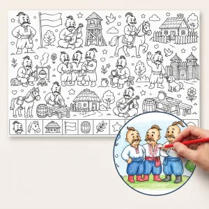 Обкладинка розмальовки «Запорізька Січ»