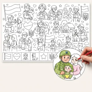 Обкладинка розмальовки «ЗСУ»