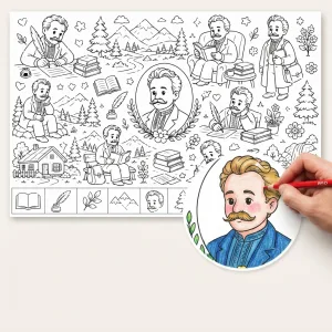 Обкладинка розмальовки «Іван Нечуй-Левицький»