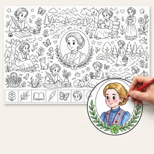 Обкладинка розмальовки «Ольга Кобилянська»